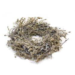 Wianek z suszonych kwiatów Boho Rustykalny 35cm